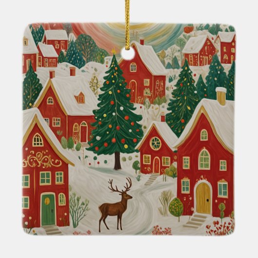 クリスマスビレッジ セラミックオーナメント (裏面)