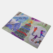 クリスマスビレッジ ドアマット (アングル)