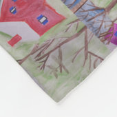 クリスマスビレッジ フリースブランケット (角)