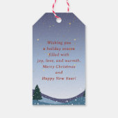 クリスマスビレッジ、ブルー ギフトタグ (裏面)