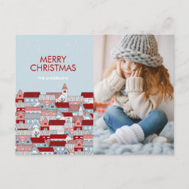 クリスマスビレッジ ホリデー フォト ポストカード