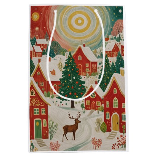 クリスマスビレッジ ミディアムペーパーバッグ (正面)