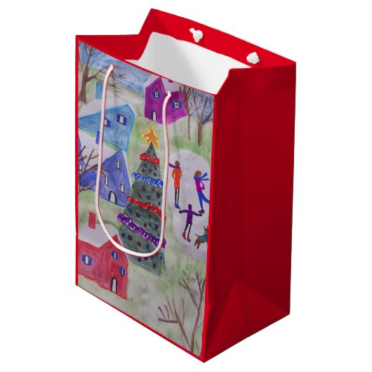 クリスマスビレッジ ミディアムペーパーバッグ (正面アングル)