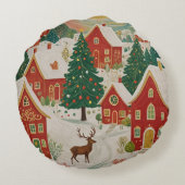 クリスマスビレッジ ラウンドクッション (裏面)