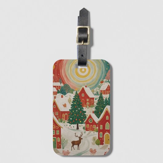 クリスマスビレッジ ラゲッジタグ (正面縦)