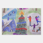 クリスマスビレッジ ラッピングペーパーシート (正面3)