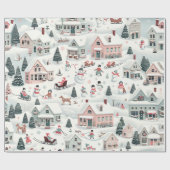 クリスマスビレッジ ラッピングペーパー (フラット)