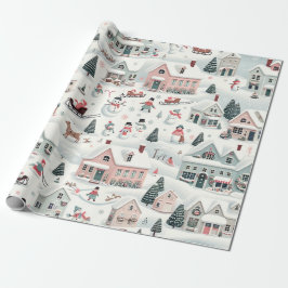 クリスマスビレッジ ラッピングペーパー