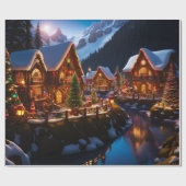 クリスマスビレッジ ラッピングペーパー (フラット)