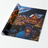 クリスマスビレッジ ラッピングペーパー (アンロールド)