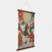 クリスマスビレッジ 吊り下げ型タペストリー (傾斜あり)