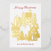 クリスマスビレッジ 箔シーズンカード (正面)