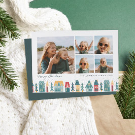 クリスマスビレッジ | 5フォトコラージュ シーズンカード