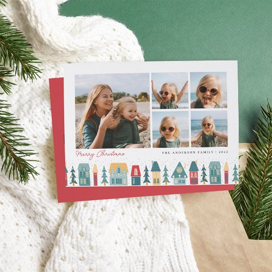 クリスマスビレッジ | 5フォトコラージュ シーズンカード