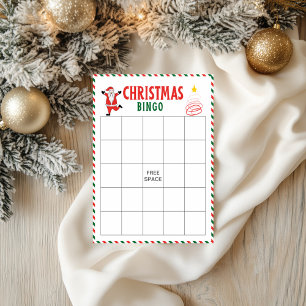 クリスマスビンゴカード キッズクリスマスパーティーゲーム チラシ