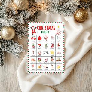 クリスマスビンゴカード キッズクリスマスパーティーゲーム チラシ