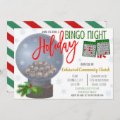 クリスマスビンゴナイトパーティの招待状 招待状 (正面/裏面)