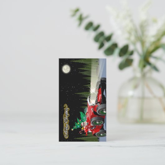 クリスマスビンテージ車 エンクロージャーカード (スタンド正面)