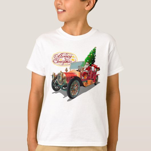 クリスマスビンテージ車 Tシャツ (正面)