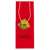 クリスマスビーおもしろいホリデー漫画 ワインギフトバッグ (裏面)