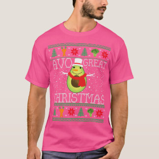 クリスマスビーガンアボカドベジタリアン醜いクリスマス Tシャツ