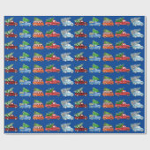 クリスマスビークル包装紙 ラッピングペーパー (フラット)