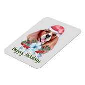 クリスマスビーグルカスタマイズ可能な休日 マグネット (左側)