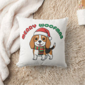 クリスマスビーグル枕:メリー Woofmas クッション (ブランケット)