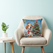 クリスマスビーグル犬 クッション (椅子)
