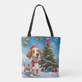 クリスマスビーグル犬 トートバッグ (裏面)