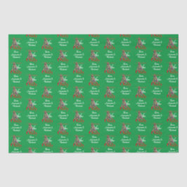 クリスマスビーズオンリー抽象芸術レッドグリーンツリー 薄葉紙