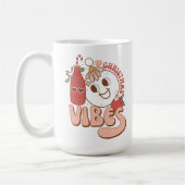 クリスマスビーズコーヒーマグを飲む コーヒーマグカップ (左)