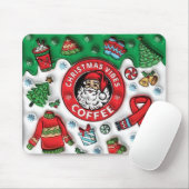 クリスマスビーズコーヒー マウスパッド (マウス)