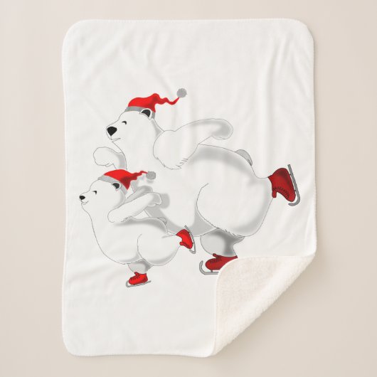 クリスマスビーズベビーシェルパブランケットカスタマイズ可能 シェルパブランケット (正面)