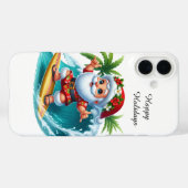 クリスマスビーチのサンタクロースカスタマイズ可能 Case-Mate iPhoneケース (裏面 (横))