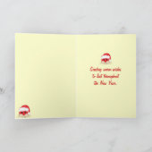 クリスマスビーチカニのカスタマイズ可能なクリスマスカード シーズンカード (内部)