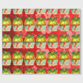 クリスマスビーチサンセットラッピング紙 ラッピングペーパー (フラット)