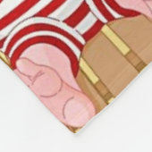 クリスマスビーチサンタクロース フリースブランケット (角)