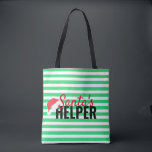 クリスマスビーチサンタズヘルパーグリーンモノグラムトート トートバッグ<br><div class="desc">こカスタマイズのイニシャルを！多くの色で利用可能。小さなサンタハットでクリスマスの精神に入りなさい。サンタのヘルパー・トート。Darkerバージョンは近日利用可能。</div>