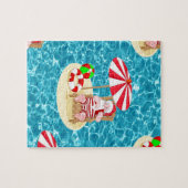 クリスマスビーチサンタ ジグソーパズル (横)