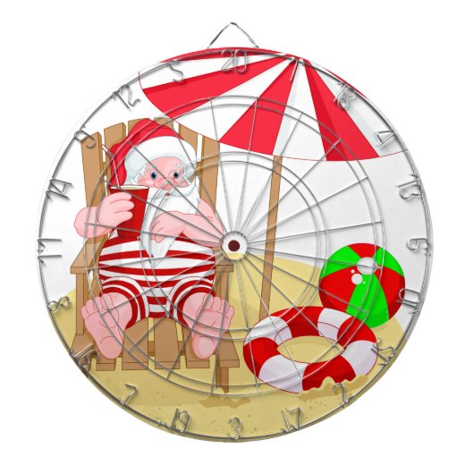 クリスマスビーチサンタ ダーツボード (正面)