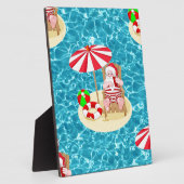 クリスマスビーチサンタ フォトプラーク (側面)