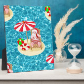 クリスマスビーチサンタ フォトプラーク (側面)