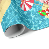 クリスマスビーチサンタ ラッピングペーパー (ロールコーナー)