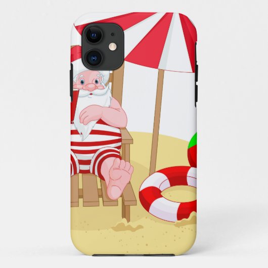 クリスマスビーチサンタ Case-Mate iPhoneケース (裏面)