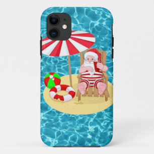 クリスマスビーチサンタ iPhone 11 ケース