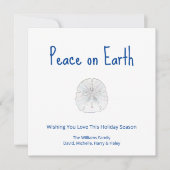 クリスマスビーチサンドドルピースオンアース シーズンカード (正面)