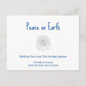 クリスマスビーチサンドドルピースオンアース シーズンポストカード (正面)