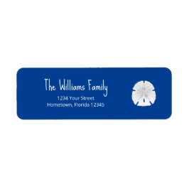 クリスマスビーチサンドドルブルー差出人住所 ラベル