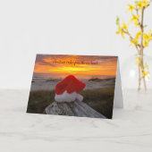 クリスマスビーチシーングリーティングカード カード (黄色い花)